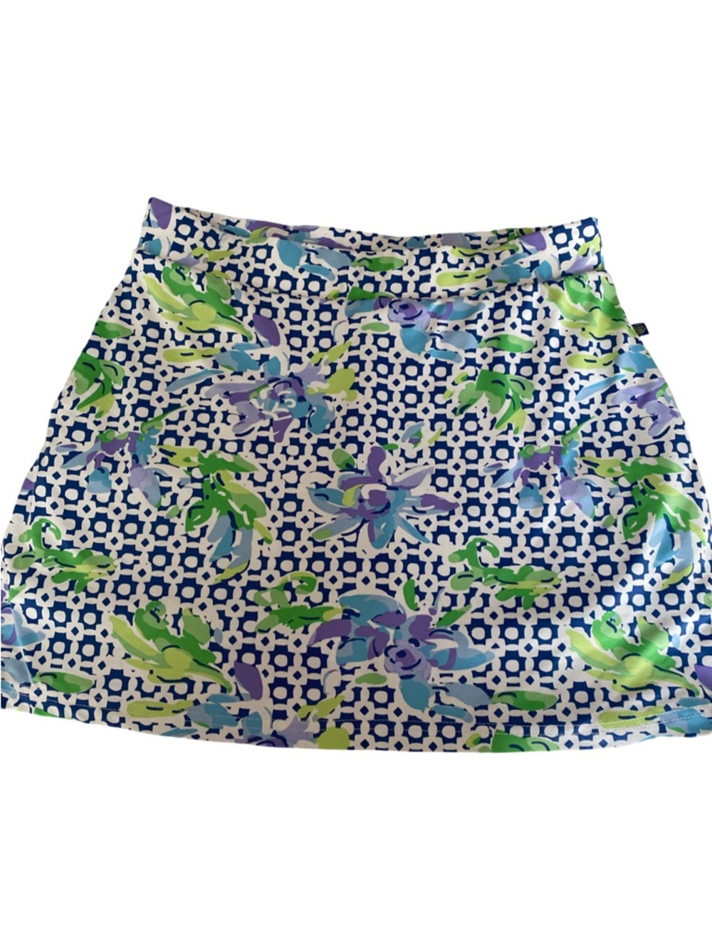 Banana Boat UPF50  Blue, Green & Purple Floral skort - S blue green.  Polyester